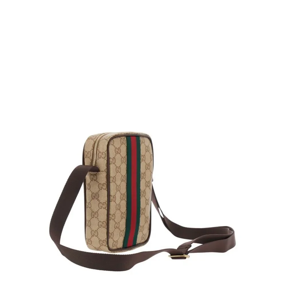Gucci Men Vertical Gucci Web Vintage Sand Vetrificato